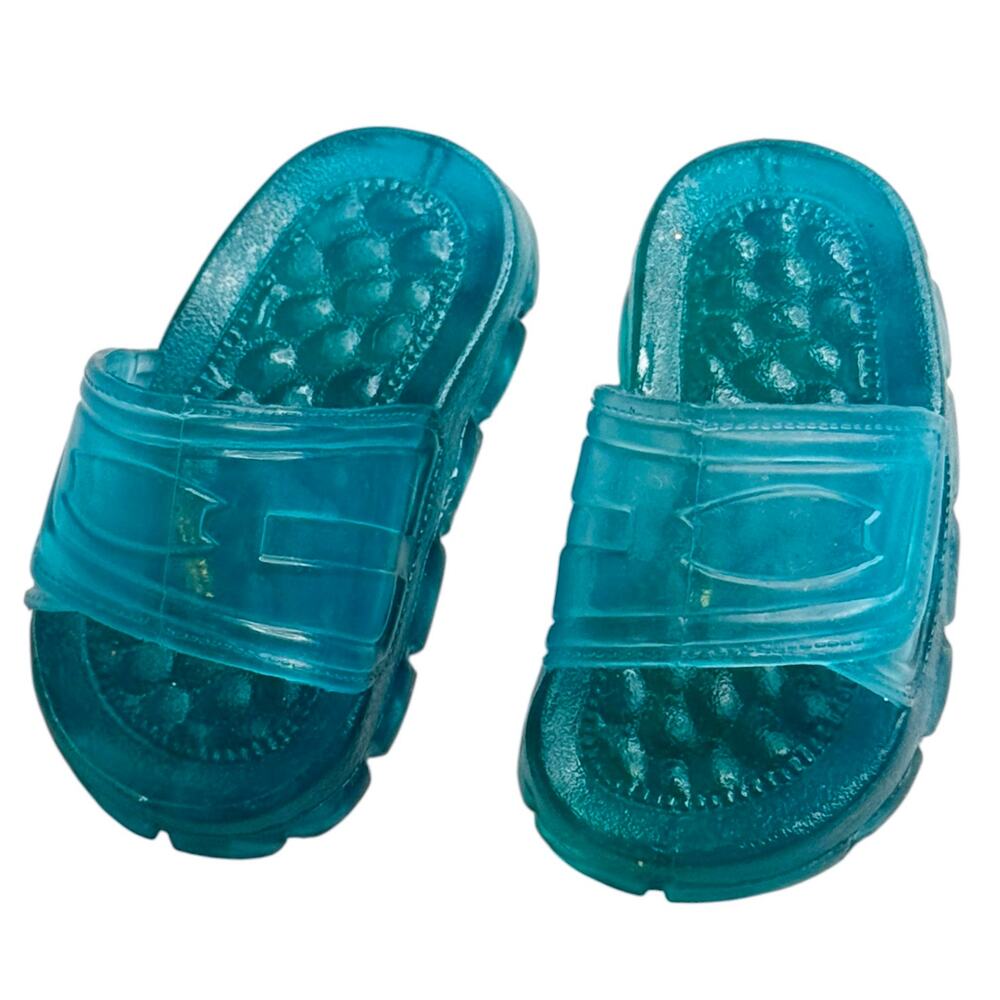 OG Jelly Slides Doll Shoes Blue Heavy Duty Fits American Girl 18" Dolls Slip Ons